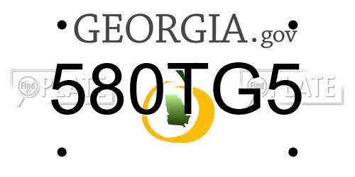 580TG5 Georgia License Plate