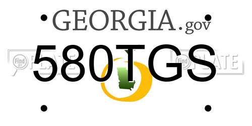 580TGS Georgia License Plate