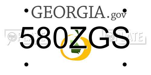 580ZGS Georgia License Plate