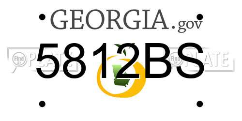 5812BS Georgia License Plate