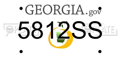 5812SS Georgia License Plate