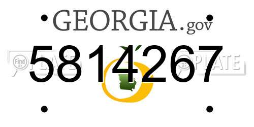 5814267 Georgia License Plate