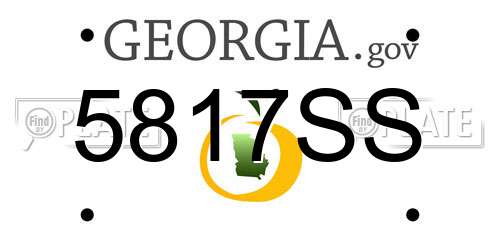 5817SS Georgia License Plate