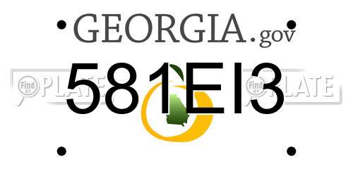 581EI3 Georgia License Plate