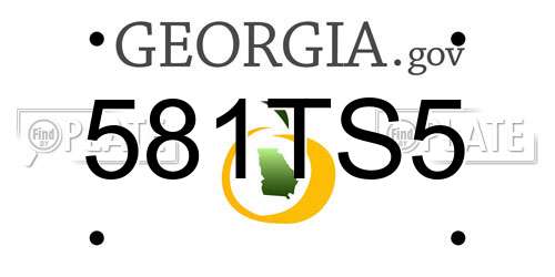 581TS5 Georgia License Plate