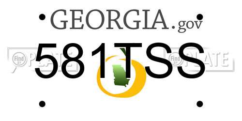 581TSS Georgia License Plate