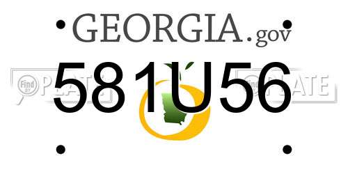 581U56 Georgia License Plate