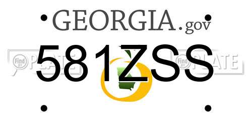 581ZSS Georgia License Plate