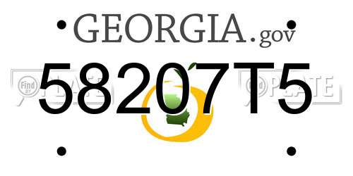 58207T5 Georgia License Plate