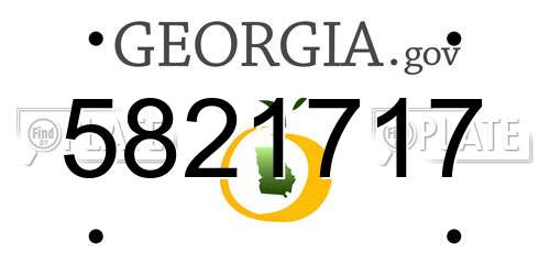 5821717 Georgia License Plate