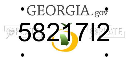 58217I2 Georgia License Plate