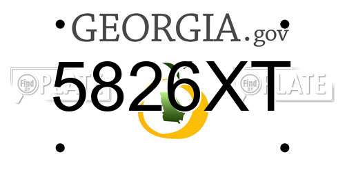 5826XT Georgia License Plate