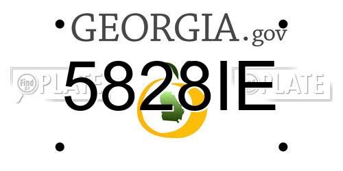 5828IE Georgia License Plate