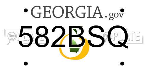 582BSQ Georgia License Plate