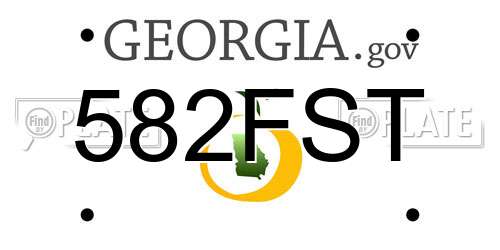 582FST Georgia License Plate