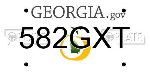 582GXT Georgia License Plate