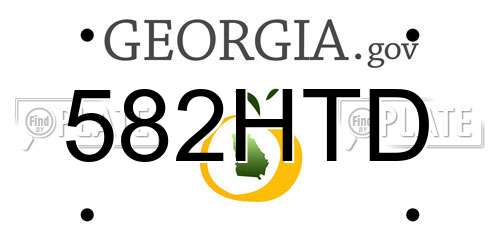 582HTD Georgia License Plate