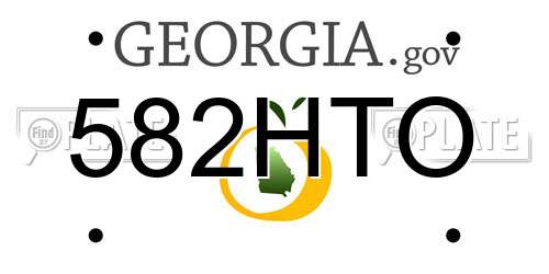 582HTO Georgia License Plate
