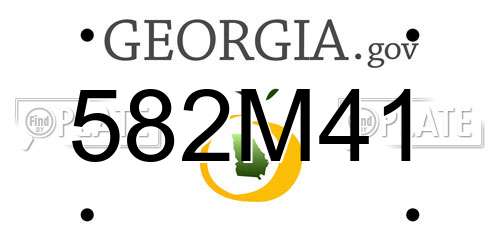 582M41 Georgia License Plate
