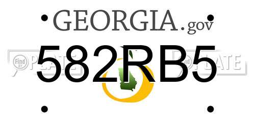 582RB5 Georgia License Plate