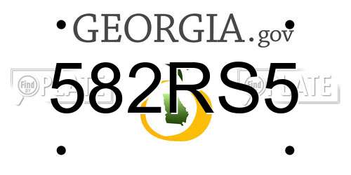 582RS5 Georgia License Plate