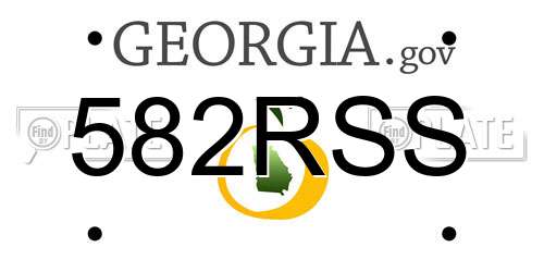 582RSS Georgia License Plate