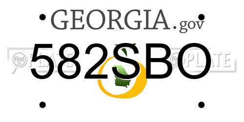 582SBO Georgia License Plate