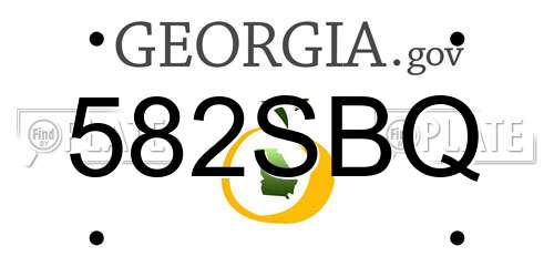 582SBQ Georgia License Plate