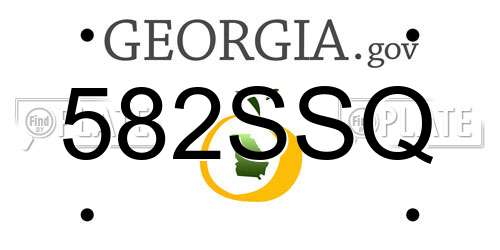 582SSQ Georgia License Plate