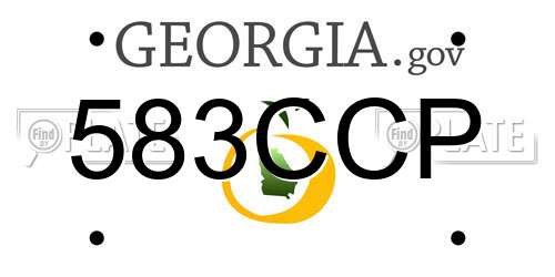 583CCP Georgia License Plate
