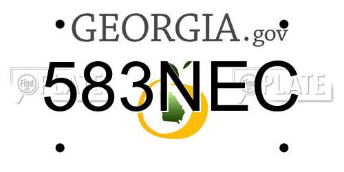 583NEC Georgia License Plate