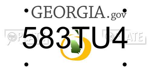 583TU4 Georgia License Plate