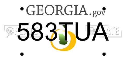 583TUA Georgia License Plate