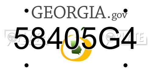 58405G4 Georgia License Plate