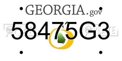 58475G3 Georgia License Plate