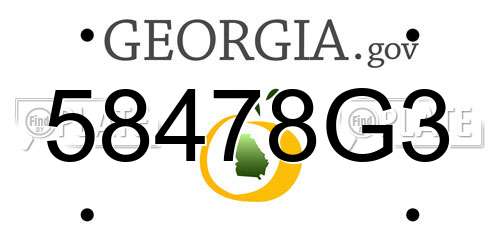 58478G3 Georgia License Plate