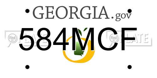 584MCF Georgia License Plate