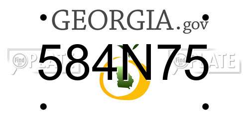 584N75 Georgia License Plate
