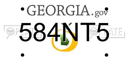 584NT5 Georgia License Plate