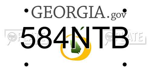 584NTB Georgia License Plate