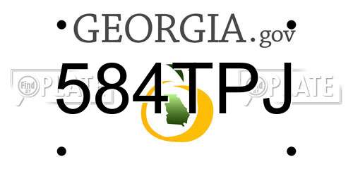 584TPJ Georgia License Plate