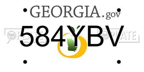 584YBV Georgia License Plate
