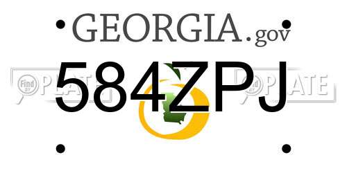 584ZPJ Georgia License Plate