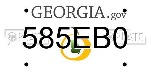 585EB0 Georgia License Plate