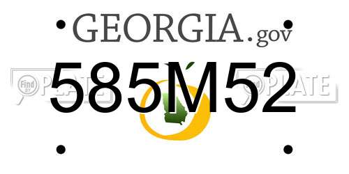 585M52 Georgia License Plate