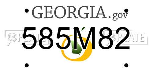 585M82 Georgia License Plate