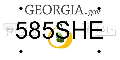 585SHE Georgia License Plate