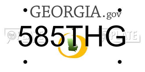 585THG Georgia License Plate