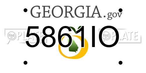 5861IO Georgia License Plate
