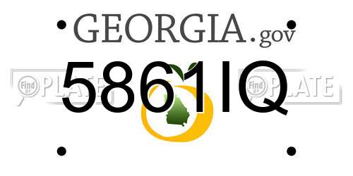 5861IQ Georgia License Plate